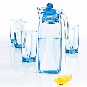 Bộ Bình Ly Thuỷ Tinh Luminarc Flame Blue 5 món