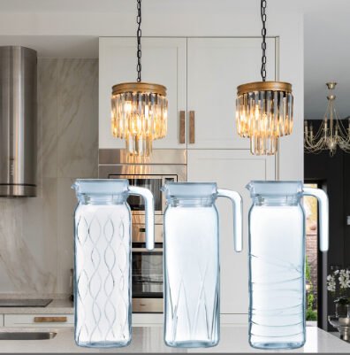 Bình nước thủy tinh Luminarc Dona Embossment Circle 1L chính hãng, chất liệu thủy tinh cao cấp, an toàn cho sức khỏe, thiết kế sang trọng, phù hợp gia đình và văn phòng, nhà hàng, khách sạn, quà tặng doanh nghiệp