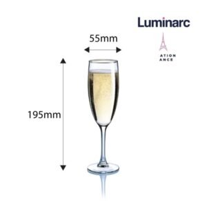 Ly Champagne Thuỷ Tinh Luminarc Elegance 170ml, chất liệu thủy tinh cao cấp, an toàn cho sức khỏe, thiết kế sang trọng, phù hợp gia đình và văn phòng, nhà hàng, khách sạn, quà tặng doanh nghiệp
