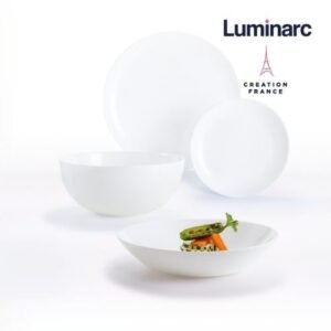Bộ Bàn Ăn Tô Chén Đĩa Thuỷ Tinh Cường Lực Luminarc Diwali Trắng 12 món chính hãng, chất liệu thủy tinh cao cấp, an toàn cho sức khỏe, thiết kế sang trọng, phù hợp gia đình và văn phòng, nhà hàng, khách sạn, quà tặng doanh nghiệp