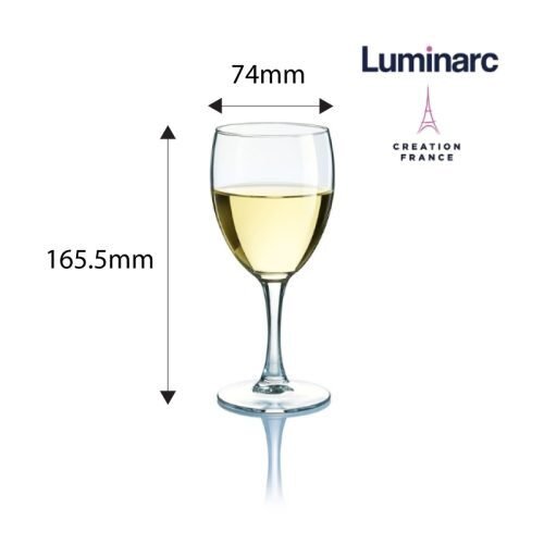 Ly Rượu Vang Thuỷ Tinh Luminarc Elegance 250ml, chất liệu thủy tinh cao cấp, an toàn cho sức khỏe, thiết kế sang trọng, phù hợp gia đình và văn phòng, nhà hàng, khách sạn, quà tặng doanh nghiệp