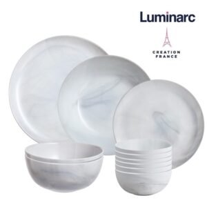 Bộ Bàn Ăn Tô Chén Đĩa Thuỷ Tinh Cường Lực Luminarc Diwali Granit Marble 12ps chính hãng, chất liệu thủy tinh cao cấp, an toàn cho sức khỏe, thiết kế sang trọng, phù hợp gia đình và văn phòng, nhà hàng, khách sạn, quà tặng doanh nghiệp