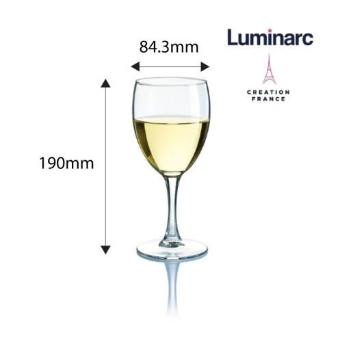 Ly Rượu Vang Thuỷ Tinh Luminarc Elegance 350ml, chất liệu thủy tinh cao cấp, an toàn cho sức khỏe, thiết kế sang trọng, phù hợp gia đình và văn phòng, nhà hàng, khách sạn, quà tặng doanh nghiệp